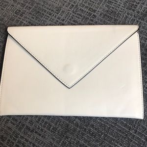 Vera Bradley Faux Leather Envelope Clutch White